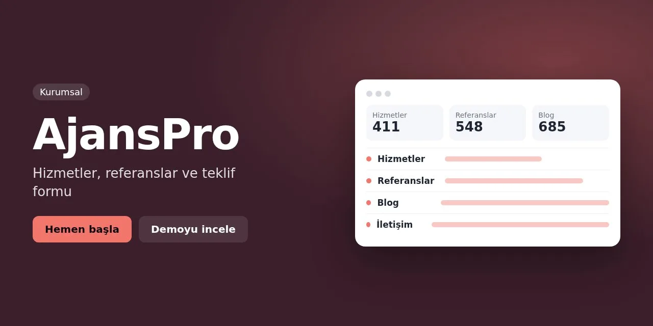AjansPro Kurumsal tanıtım görseli